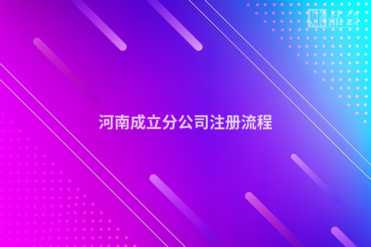 河南成立分公司注册流程